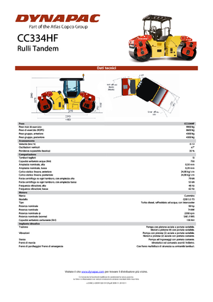 Rodillos vibrantes tándem Dynapac CC 334 HF
