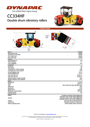 Rodillos vibrantes tándem Dynapac CC 334 HF