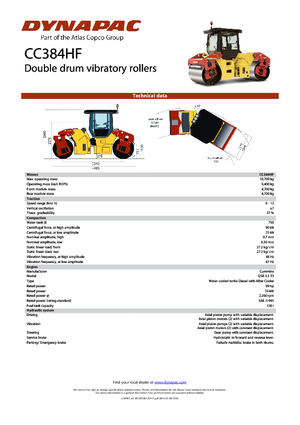 Rodillos vibrantes tándem Dynapac CC 384 HF