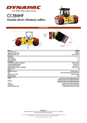Rodillos vibrantes tándem Dynapac CC 384 HF