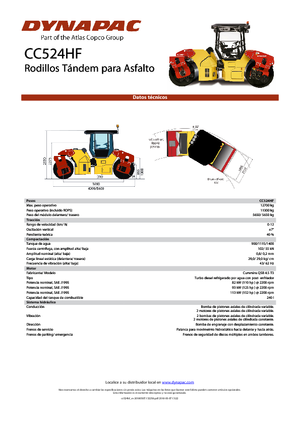 Rodillos vibrantes tándem Dynapac CC 524 HF