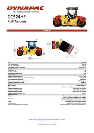 Rodillos vibrantes tándem Dynapac CC 524 HF