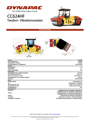Rodillos vibrantes tándem Dynapac CC 624 HF