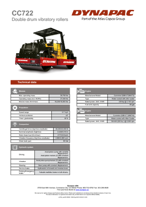 Rodillos vibrantes tándem Dynapac CC 722