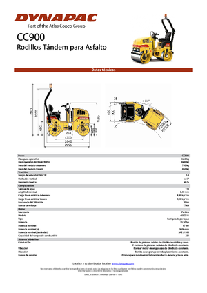 Rodillos vibrantes tándem Dynapac CC 900