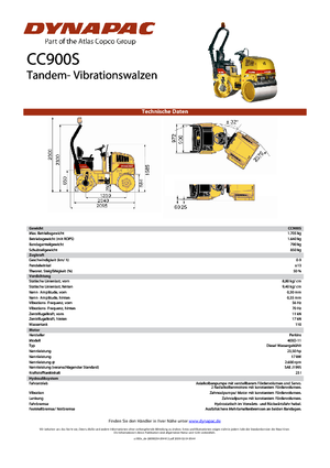 Rodillos vibrantes tándem Dynapac CC 900 S