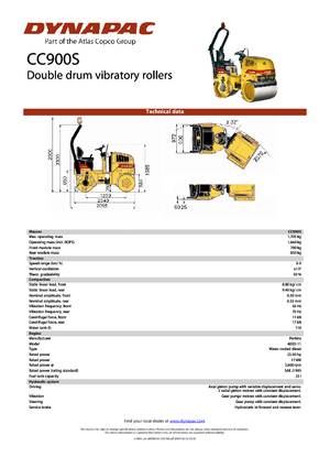 Rodillos vibrantes tándem Dynapac CC 900 S