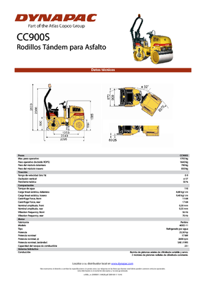 Rodillos vibrantes tándem Dynapac CC 900 S