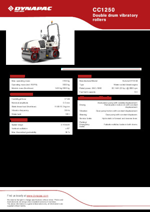 Rodillos vibrantes tándem Dynapac CC1250