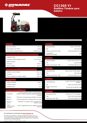 Rodillos vibrantes tándem Dynapac CC1300 VI