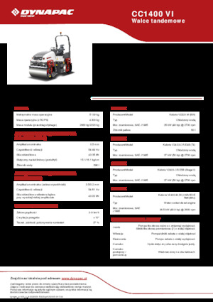Rodillos vibrantes tándem Dynapac CC1400 VI
