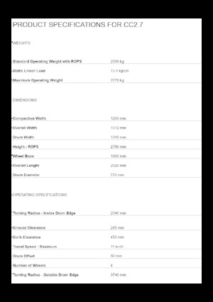 Rodillos vibrantes tándem Caterpillar CC2.7