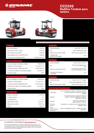 Rodillos vibrantes tándem Dynapac CC2200