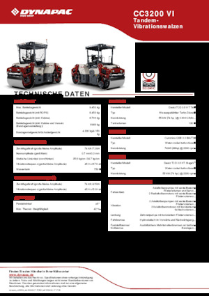 Rodillos vibrantes tándem Dynapac CC3200 VI