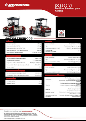 Rodillos vibrantes tándem Dynapac CC3200 VI