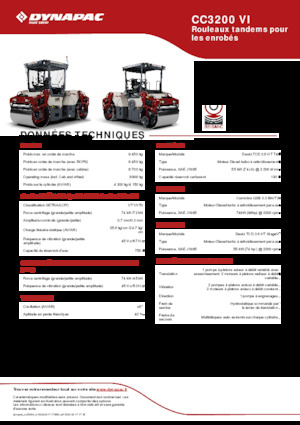 Rodillos vibrantes tándem Dynapac CC3200 VI