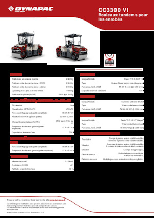 Rodillos vibrantes tándem Dynapac CC3300 VI
