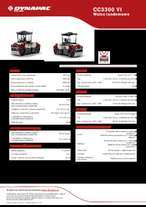Rodillos vibrantes tándem Dynapac CC3300 VI