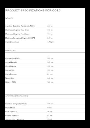 Rodillos vibrantes tándem Caterpillar CC4.0