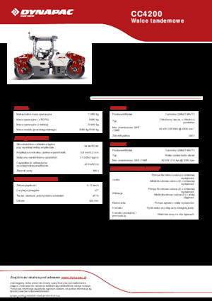 Rodillos vibrantes tándem Dynapac CC4200