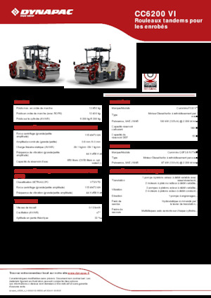 Rodillos vibrantes tándem Dynapac CC6200 VI