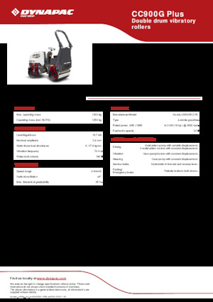 Rodillos vibrantes tándem Dynapac CC800 Plus
