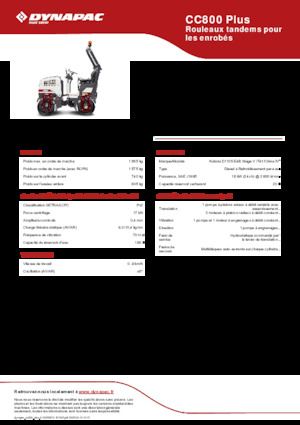 Rodillos vibrantes tándem Dynapac CC800 Plus