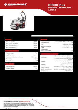 Rodillos vibrantes tándem Dynapac CC900 Plus