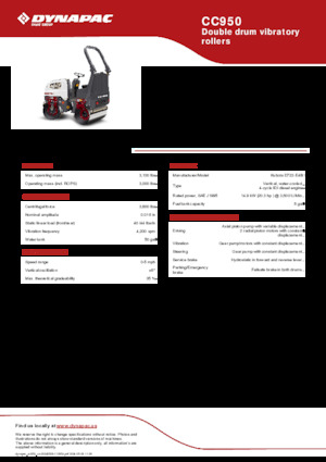 Rodillos vibrantes tándem Dynapac CC950