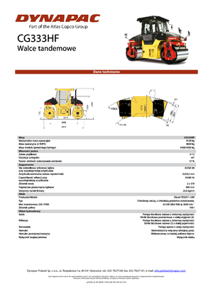 Rodillos vibrantes tándem Dynapac CG 333 HF