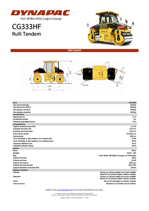 Rodillos vibrantes tándem Dynapac CG 333 HF