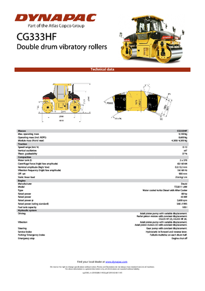 Rodillos vibrantes tándem Dynapac CG 333 HF