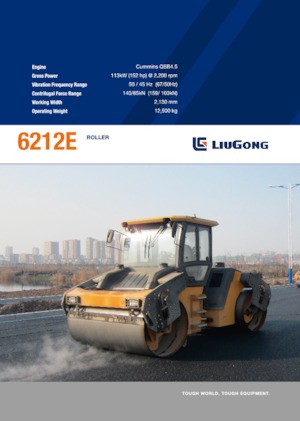 Rodillos vibrantes tándem Liugong 6212E 