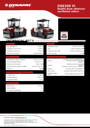 Rodillos vibrantes tándem Dynapac CO2200 VI
