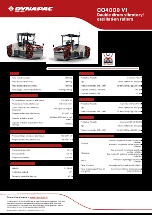 Rodillos vibrantes tándem Dynapac CO4000 VI
