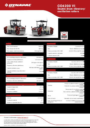 Rodillos vibrantes tándem Dynapac CO4200 VI