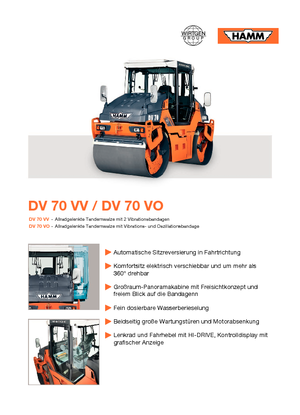 Rodillos vibrantes tándem Hamm DV 70 W