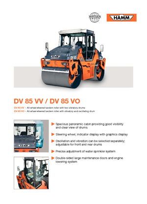 Rodillos vibrantes tándem Hamm DV 85 VV