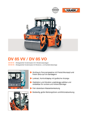 Rodillos vibrantes tándem Hamm DV 85 VV