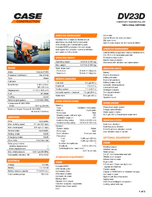 Rodillos vibrantes tándem Case DV23D