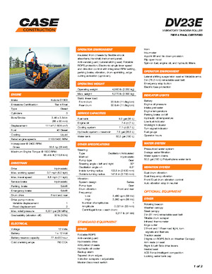 Rodillos vibrantes tándem Case DV23E