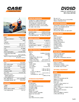 Rodillos vibrantes tándem Case DV26D