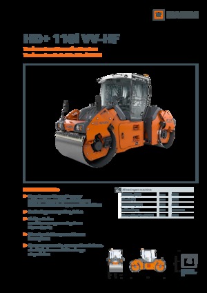 Rodillos vibrantes tándem Hamm HD+ 110i VV-HF