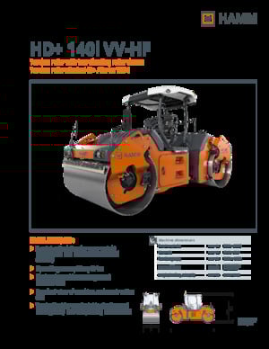 Rodillos vibrantes tándem Hamm HD+ 140i VV-HF