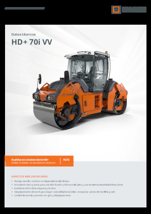 Rodillos vibrantes tándem Hamm HD+ 70i VV