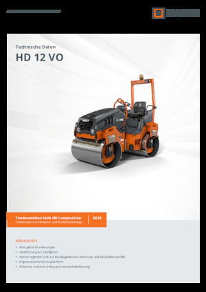 Rodillos vibrantes tándem Hamm HD 12 VO