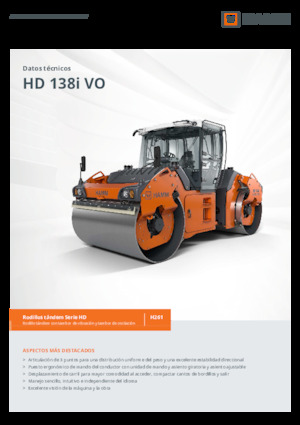 Rodillos vibrantes tándem Hamm HD 138i VO