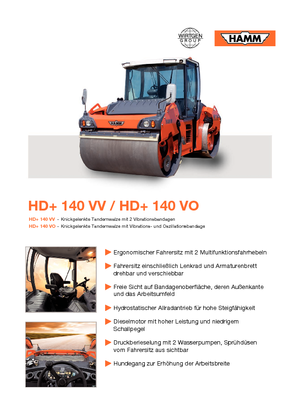 Rodillos vibrantes tándem Hamm HD 140 VV