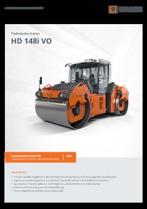 Rodillos vibrantes tándem Hamm HD 148i VO