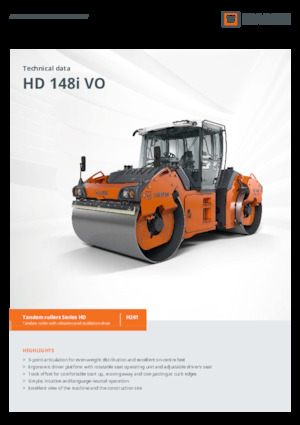 Rodillos vibrantes tándem Hamm HD 148i VO